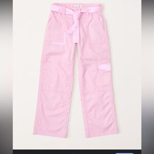 Abercrombie & Fitch Girls Pink Belted Cargo Pants Size 11/12